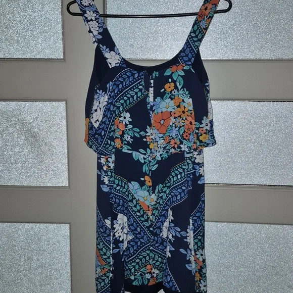 Maeve Navy Floral Mini Tunic Dress - Picture 4 of 7